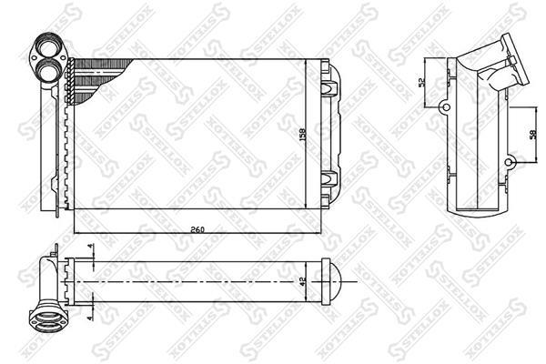 Купить 10-35075-SX STELLOX Радиатор печки Alhambra
