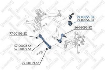 Купить 79-00055-SX STELLOX Втулки стабилизатора Ауди А3