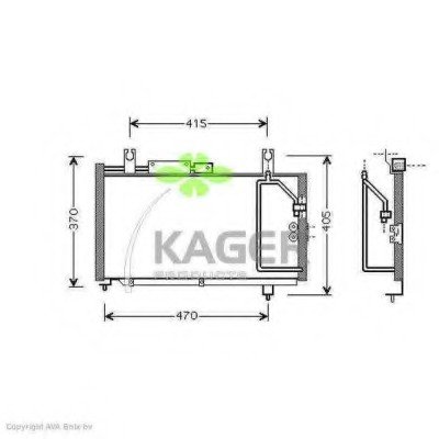 Купити 94-5345 Kager Радіатор кондиціонера Свіфт 2 (1.0, 1.3, 1.6)