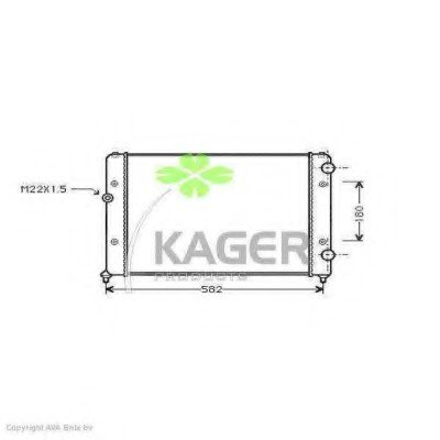 Купить 31-1202 Kager Радиатор охлаждения двигателя Passat (B3, B4) (1.6, 1.8, 2.0)