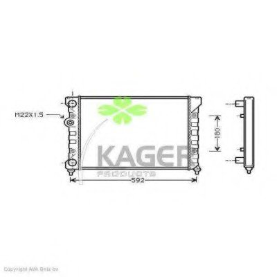 Радиатор охлаждения двигателя 31-1170 Kager фото 1