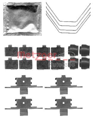 Ремкомплект тормозной колодки 109-1791 METZGER фото 1