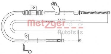 Купить 17.2290 METZGER Трос ручника Mitsubishi
