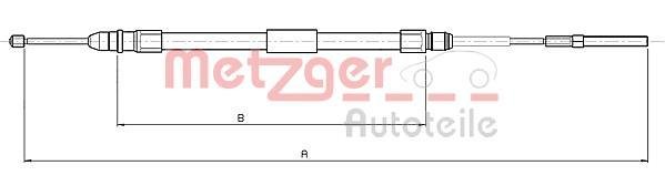 Купити 10.4137 METZGER Трос ручного гальма BMW E46