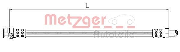 Купити 4111154 METZGER Гальмівний шланг Дукато (280, 290) (2.5 D, 2.5 TD)
