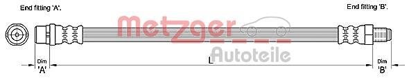 Купити 4110255 METZGER Гальмівний шланг Audi A6 (Allroad, C6)