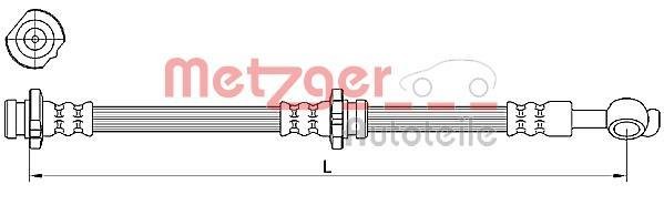 Купить 4110471 METZGER Тормозной шланг X-Trail (2.0, 2.2, 2.5)