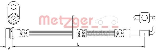 Купить 4111331 METZGER Тормозной шланг Фиеста 6 (1.0, 1.2, 1.4, 1.5, 1.6)