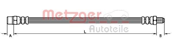 Купить 4113678 METZGER Тормозной шланг Volvo S60 1 (2.0, 2.3, 2.4, 2.5)