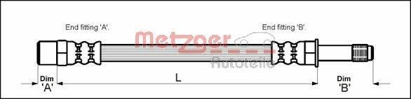 Купить 4111718 METZGER Тормозной шланг Ibiza