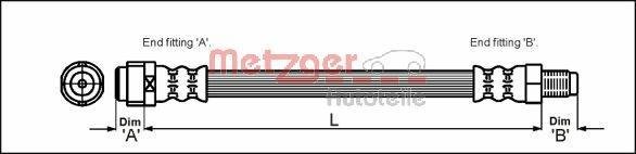 Купить 4110581 METZGER Тормозной шланг CL-Class (CLC, CLK)