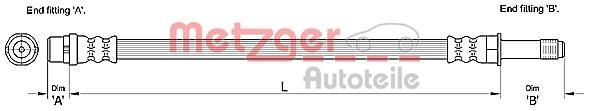 Купить 4110278 METZGER Тормозной шланг Crafter (35, 50) (2.0 TDI, 2.5 TDI)