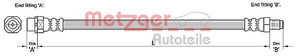 Купить 4110271 METZGER Тормозной шланг BMW E60 (E60, E61)