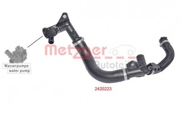 Купити 2420223 METZGER Патрубок радіатора Peugeot 207 (1.4 HDi, 1.6 HDi, 1.6 HDi 110)