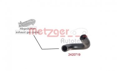 Купить 2420719 METZGER Патрубок радиатора Пежо 308 1.6 HDi