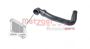 Купить 2420715 METZGER Патрубок радиатора Doblo (1.9 D, 1.9 JTD)