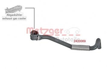 Купить 2420069 METZGER Патрубок радиатора Transit Connect (1.8 Di, 1.8 TDCi)