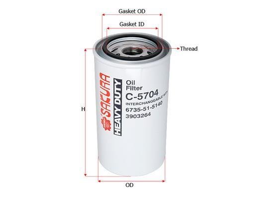 Купити C-5704 SAKURA Масляний фільтр 