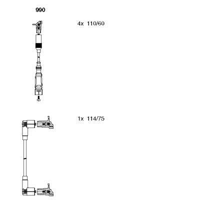 Купить 990 Bremi Провода зажигания Транспортер Т4 (1.8, 2.0)