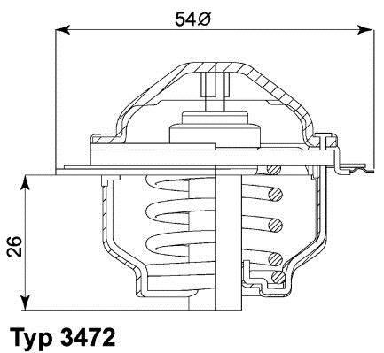 Купити 3472.87D WAHLER Термостат  Audi A4 B7 (2.0 TDI, 2.0 TDI 16V, 2.0 TDI quattro)