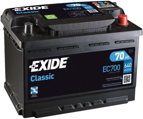 Купити EC700 EXIDE Акумулятор Віто 638 (113 2.0, 114 2.3)
