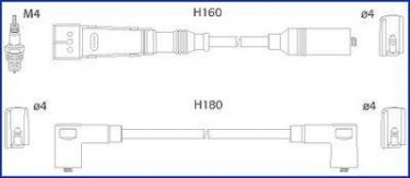 Купить 134705 Hitachi Провода зажигания Jetta 2 (1.6, 1.8)