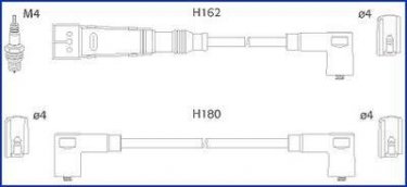Купити 134715 Hitachi Провід запалювання Audi 80 (2.3 E, 2.3 E quattro)