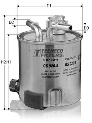 Купить GS920/5 Tecneco Топливный фильтр  Сценик 2 (1.5 dCi, 2.0 dCi)