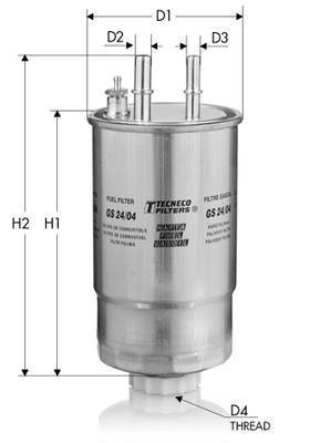 Купить GS24/04 Tecneco Топливный фильтр  Дукато 250 (2.0, 2.3, 3.0)