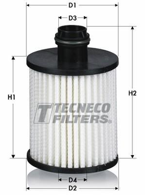 Купити OL02506/1-E Tecneco Масляний фільтр  Meriva 1.3 CDTI