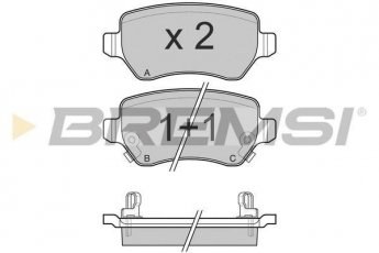 Купить BP3027 BREMSI Тормозные колодки  Corsa C (1.7 CDTI, 1.7 DTI) 