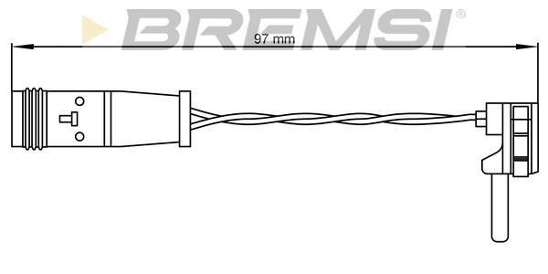 Купить WI0590 BREMSI Датчик износа тормозных колодок Б Класс W245 (1.5, 1.7, 2.0)