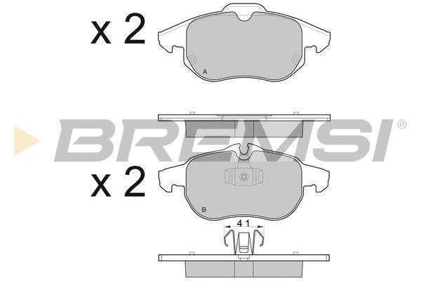 Купити BP3014 BREMSI Гальмівні колодки  Croma (1.8 16V, 1.9 D Multijet, 2.2 16V) 