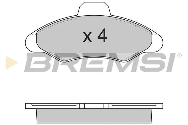 Купить BP2462 BREMSI Тормозные колодки  Эскорт (5, 6, 7) (1.3, 1.4, 1.6, 1.8) 