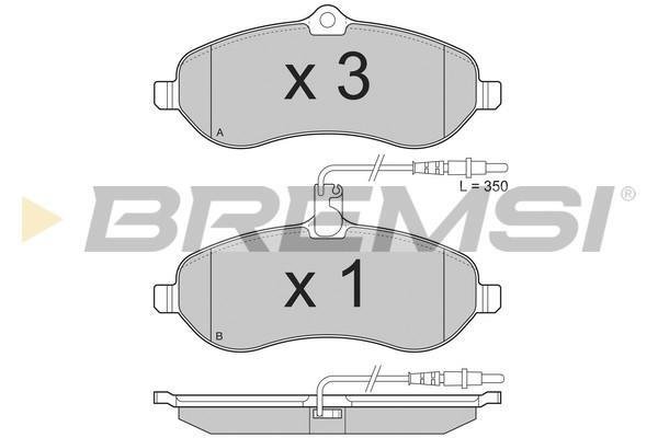 Купити BP3283 BREMSI Гальмівні колодки  Скудо (1.6 D Multijet, 2.0 D Multijet) 