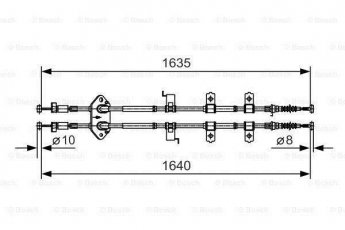 Купить 1 987 482 054 BOSCH Трос ручника Mazda 6 (GG, GY) (1.8, 2.0, 2.3)