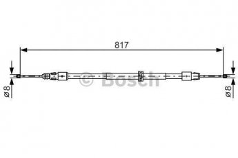 Купить 1 987 482 024 BOSCH Трос ручника GL-CLASS (3.0, 4.0, 4.7, 5.5)
