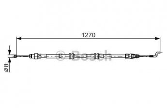 Купить 1 987 482 014 BOSCH Трос ручника Multivan (1.9, 2.0, 2.5, 3.2)