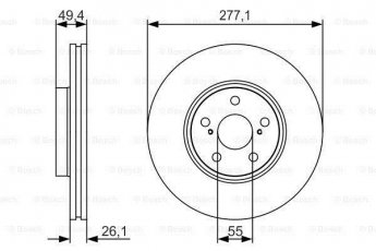 Купить 0 986 479 S09 BOSCH Тормозные диски Avensis T25 (1.6 VVT-i, 1.8, 2.0 VVTi)