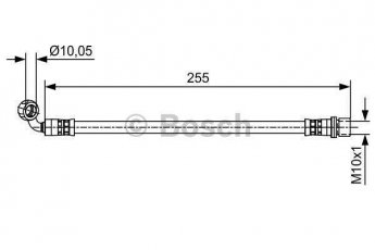 Купить 1 987 481 647 BOSCH Тормозной шланг Land Cruiser (150, Prado) (2.7, 3.0, 4.0)