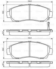 Купить 0 986 494 308 BOSCH Тормозные колодки передние Хонда СРВ (2.0, 2.4) с звуковым предупреждением износа, с интегрированным контактом датчика износа