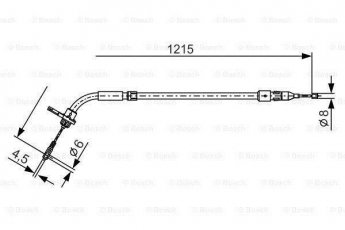 Купить 1 987 477 225 BOSCH Трос ручника A-Class (W168, W169) (0.0, 1.5, 1.7, 2.0)