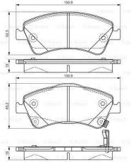 Купити 0 986 495 106 BOSCH Гальмівні колодки передні Avensis T27 (1.6, 1.8, 2.0) 