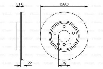 Купить 0 986 479 S32 BOSCH Тормозные диски BMW E46 (2.0, 2.2, 2.5, 2.8)