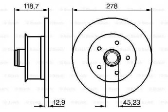 Купить 0 986 478 136 BOSCH Тормозные диски Transporter T3 (1.6, 1.7, 1.9, 2.0, 2.1)
