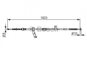 Купить 1 987 482 297 BOSCH Трос ручника Avensis T25 (1.6, 1.8, 2.0, 2.2, 2.4)