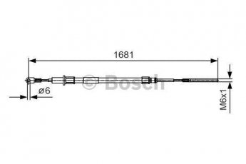 Купить 1 987 477 924 BOSCH Трос ручника БМВ Е36 (1.6, 1.7, 1.8, 1.9, 2.5)