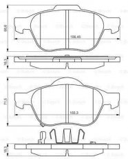 Купить 0 986 494 485 BOSCH Тормозные колодки передние Avensis T22 1.8 VVT-i с звуковым предупреждением износа