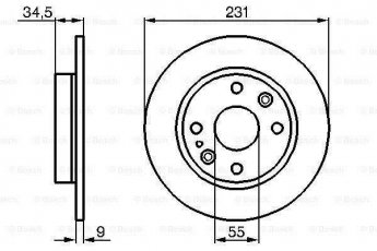 Купить 0 986 478 242 BOSCH Тормозные диски Mazda 323 BG (1.6, 1.8)