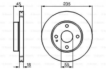 Купить 0 986 478 241 BOSCH Тормозные диски Mazda 323 (BA, BG) (1.3, 1.6, 1.7, 1.8)